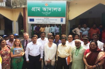 Rangpur field visit by Honorable Secretary, LGD and representatives of European Union